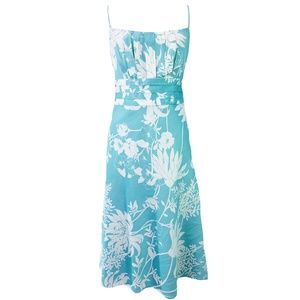 Ann Taylor Blue & White Floral Sundress Size 6